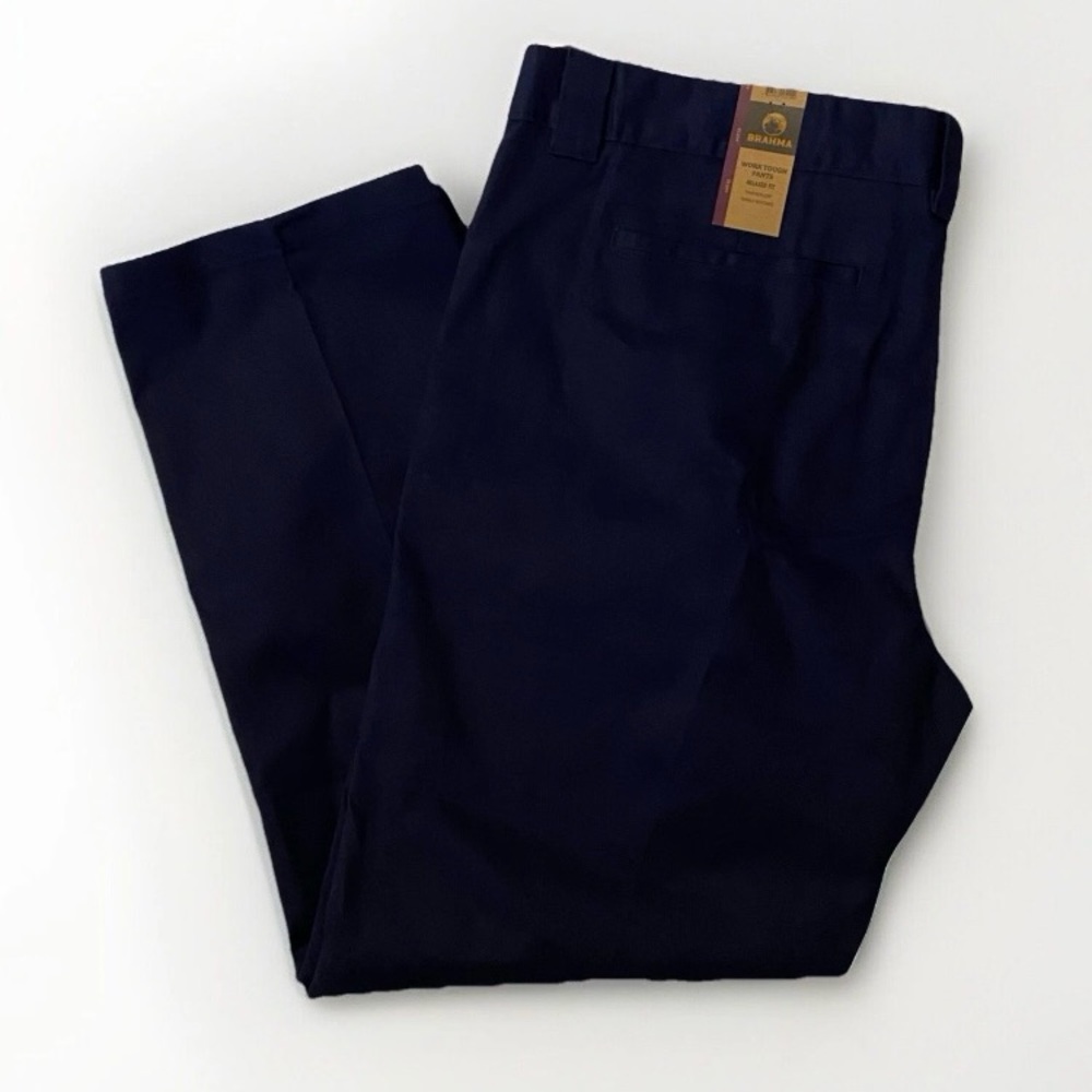 Brahma 44/32 Work Tough relaxed fit navy blue pants NEW